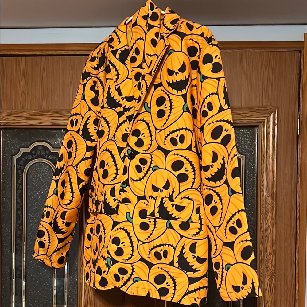 Halloween Pumpkin Pattern Blazer - image 1